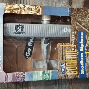 Goal Line Classics Stadium Biplane Coin Bank - Silver F